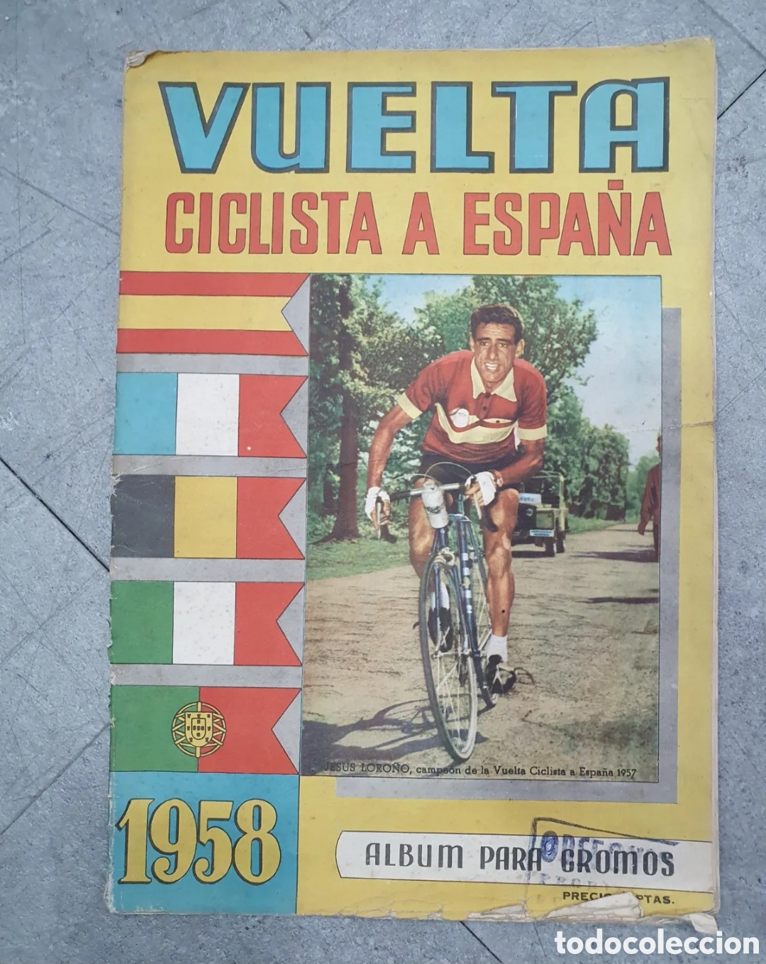 Collezionismo sportivo: SALIDA 0.01&euro;. Muy raro. Album Vuelta ciclista a Espa&ntilde;a. 1958. Fher. Incompleto. (L31)