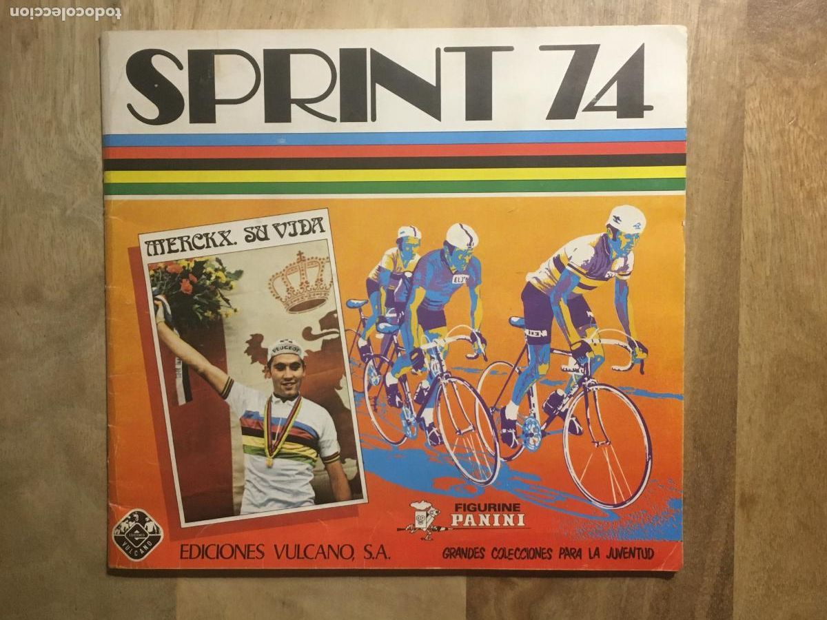 Colecionismo desportivo: sprint 74 vulcano album de cromos incompleto perfecto estado como nuevo faltan 23 cromos