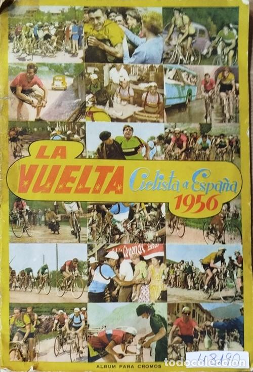 Sammelleidenschaft Sport: 'LA VUELTA CICLISTA A ESPA&Ntilde;A 1956'. &Aacute;lbum con 151 cromos de los 156 de la colecci&oacute;n.