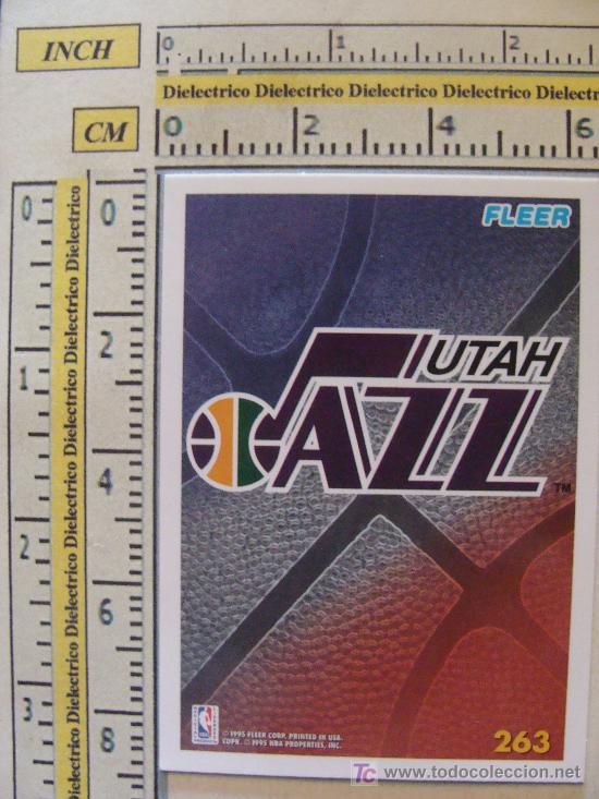 Coleccionismo deportivo: FICHA DE BALONCESTO. LOGO UTAH JAZZ. 263. NBA. TEMPORADA 1994 - 1995. FLEER. PERFECTA.