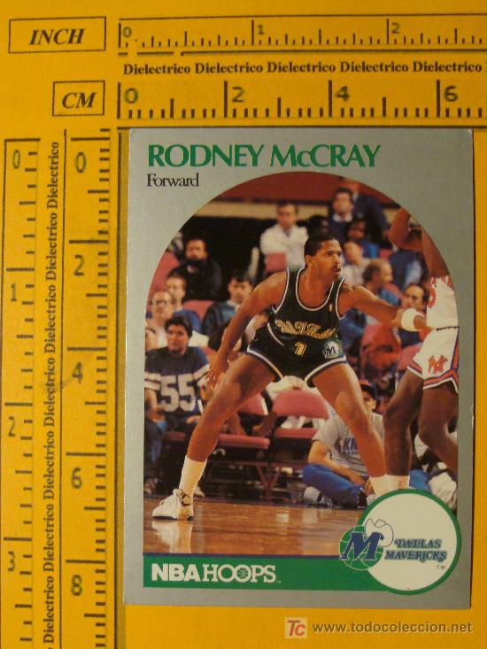 Colecionismo desportivo: FICHA DE BALONCESTO. RODNEY MCGRAY. 409. DALLAS MAVERICKS. NBA. TEMPORADA 1990. NBA HOOPS.
