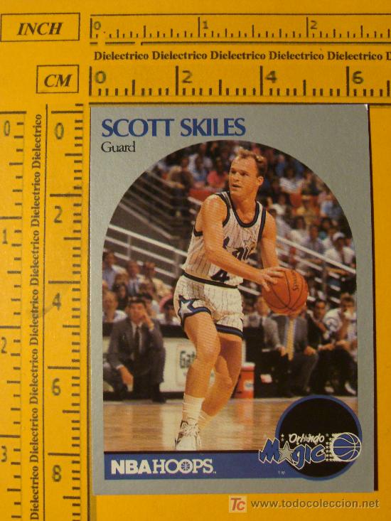 Collezionismo sportivo: FICHA DE BALONCESTO.SCOTT SKILES. 220. ORLANDO MAGIC. NBA. TEMPORADA 1990. NBA HOOPS.