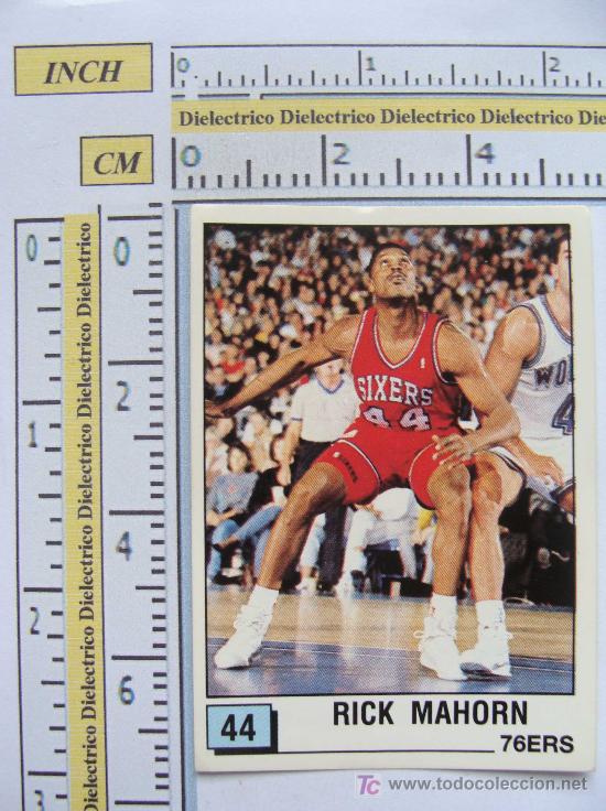 Collezionismo sportivo: CROMO DE LA NBA 1990. PHILADELPHIA 76ERS. RICK MAHORN 44. BALONCESTO. EDICIONES PANINI.