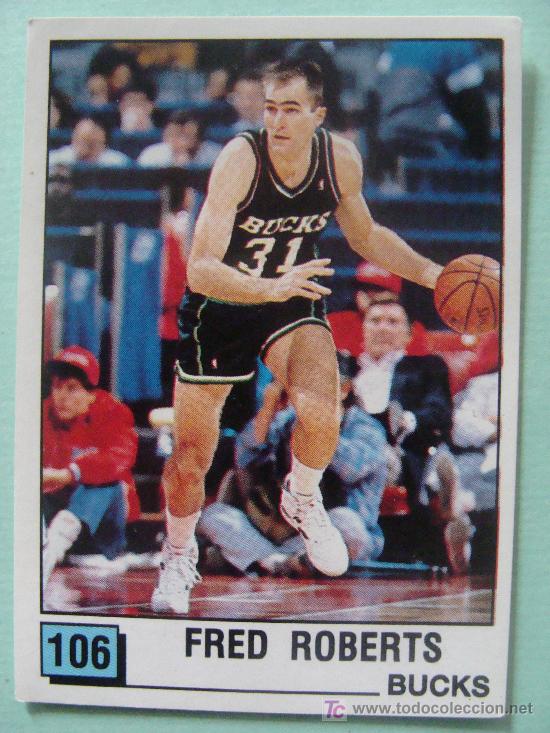 Sports collectibles: CROMO DE BALONCESTO NBA. 106 FRED ROBERTS MILWAUKEE BUCKS.TEMPORADA 1989 1990. PANINI NBA 90