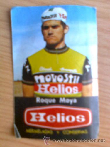 Coleccionismo deportivo: Cromo ciclismo Roque Moya. Helios Novostil 1979.