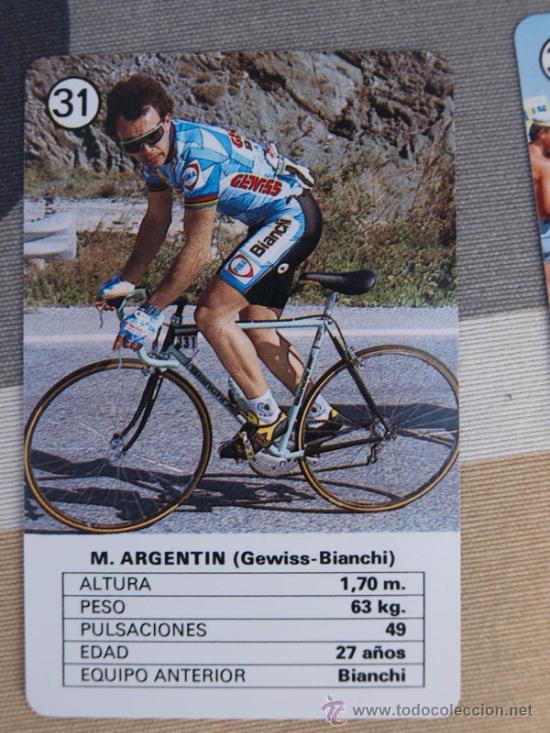 Coleccionismo deportivo: CARTA CICLISMO FOURNIER 1988 M. ARGENTIN GEWISS-BIANCHI