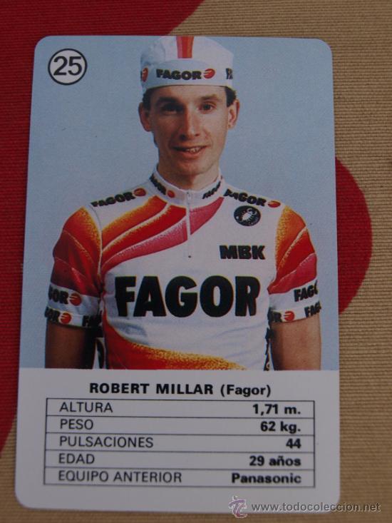 Coleccionismo deportivo: CARTA CICLISMO FOURNIER 1988 ROBERT MILLAR FAGOR