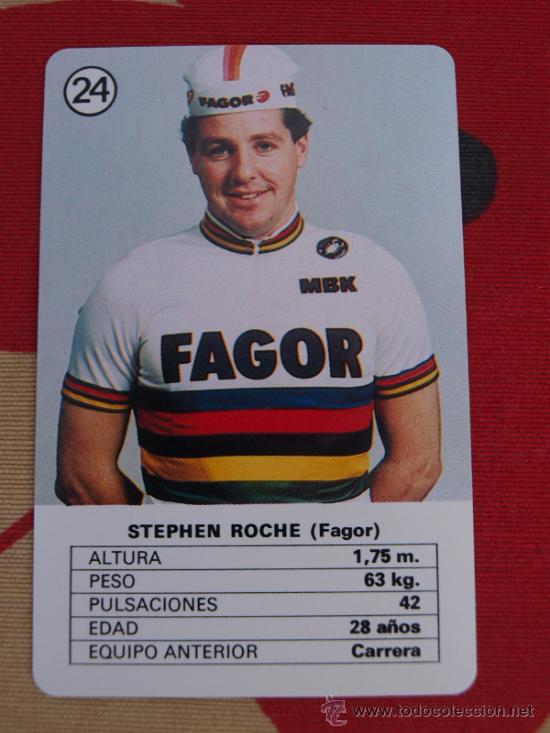 Coleccionismo deportivo: CARTA CICLISMO FOURNIER 1988  STEPHEN ROCHE FAGOR