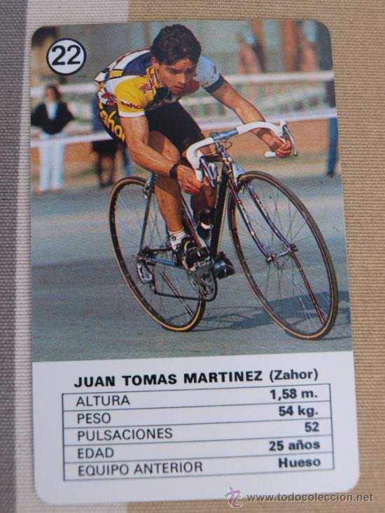 Coleccionismo deportivo: CARTA CICLISMO FOURNIER 1988 JUAN TOMAS MARTINEZ ZAHOR