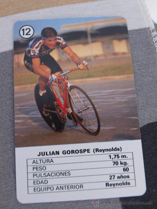 Coleccionismo deportivo: CARTA CICLISMO FOURNIER 1988 JULIAN GOROSPE  REINOLDS