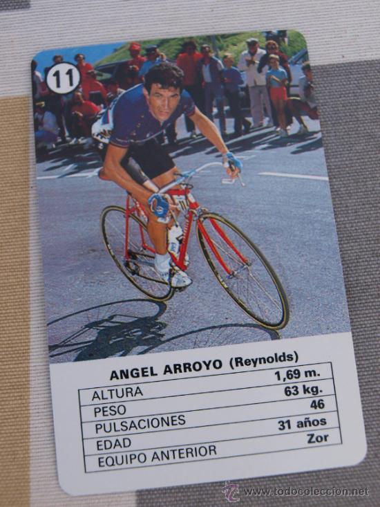 Coleccionismo deportivo: CARTA CICLISMO FOURNIER 1988 ANGEL ARROYO REINOLDS