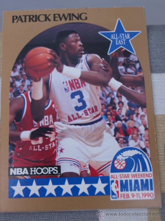 Collezionismo sportivo: 4 PAT EWING ALL STAR MIAMI TRADING CARD NBA TOPPS 1990 NUEVO