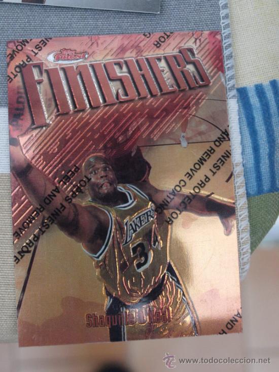 Sports collectibles: 50 SHAQUILLE O&acute;NEAL ANGELES LAKERS CARD BALONCESTO NBA TOPPS FINISHERS 1997 NUEVO