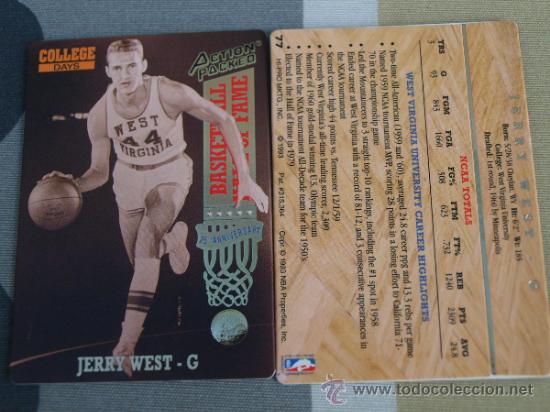 Coleccionismo deportivo: 77 JERRY WEST VIRGINIA NBA NCAA   ACTION PACKED 1993 BASKETBALL HALL OF FAME NUEVO