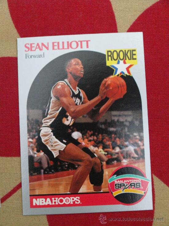 Colecionismo desportivo: 267 SEAN ELLIOT ROOKIE SAN ANTONIO SPURS CARD NBA HOOPS 1990 NUEVO DE SOBRE