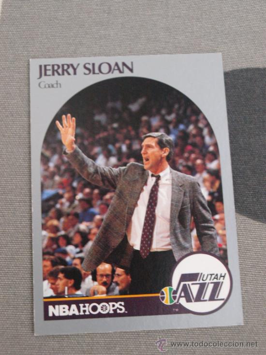 Coleccionismo deportivo: 330 JERRY SLOAN COACH UTAH JAZZ CARD NBA HOOPS 1990 NUEVO DE SOBRE