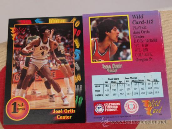 Coleccionismo deportivo: 112 JOSE PICULIN ORTIZ CAI ZARAGOZA ROREGON PUERTO RICO CROMO BALONCESTO CARD NCAA COLLEGIATE 1992