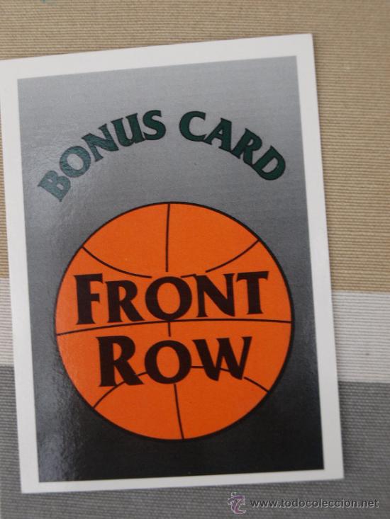 Coleccionismo deportivo: CROMO CARD BALONCESTO BASKETBALL  NBA BONUS CARD FRONT ROW 1991 NUEVO