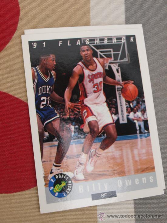 Coleccionismo deportivo: 97 BILLY OWENS SYRACUSE  NCAA CROMO CARD BASKET NBA  1992