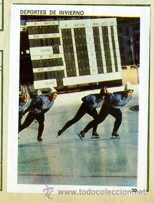 Sammelleidenschaft Sport: CROMO CONTAMOS CONTIGO / ED. COLED 1968 - N&ordm; 30 PATINAJE grenoble 1968 - DEPORTES -PEGADO EN ALBUM