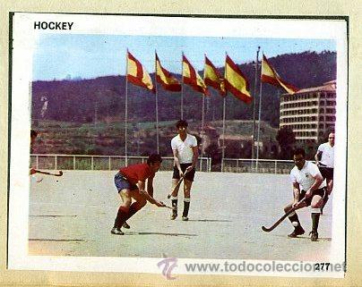 Sammelleidenschaft Sport: CROMO CONTAMOS CONTIGO / ED. COLED 1968 - N&ordm; 277 hockey - DEPORTES - PEGADO EN ALBUM