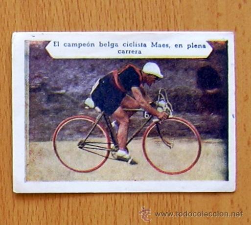 Coleccionismo deportivo: Ciclismo - Maes - Ciclista belga de los a&ntilde;os 30/40 - Nunca pegado