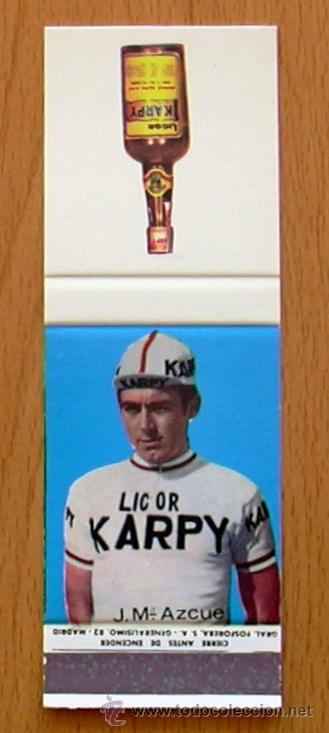 Coleccionismo deportivo: Ciclismo - Juan Maria Azcue - Equipo Licor Karpy 1969