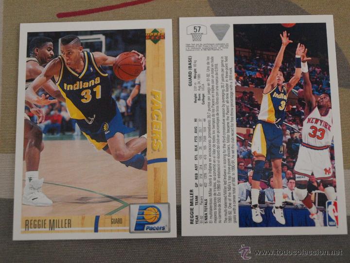 Coleccionismo deportivo: 57 CARD CROMO BALONCESTO NBA REGGIE MILLER INDIANA PACERS UPPER DECK 1991-92 NUEVO