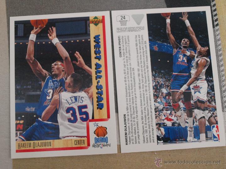 Coleccionismo deportivo: 24 CARD CROMO BALONCESTO NBA HAKEEM OLAJUWON ALL STAR UPPER DECK 1991-92 NUEVO