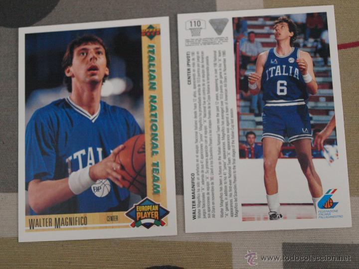Coleccionismo deportivo: 110 CARD CROMO BALONCESTO ACB WALTER MAGNIFICO  ITALIA UPPER DECK 1991-92 NUEVO