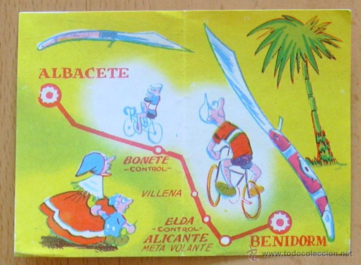 Coleccionismo deportivo: Ciclismo - Etapa Albacete-Benidorm - Vuelta Ciclista Espa&ntilde;a 1961 - Editorial Fher - Nunca pegado