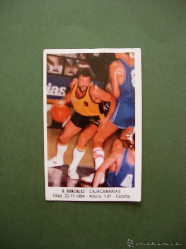 Sports collectibles: CROMOS BASKET 87 88 1987 1988 BALONCESTO MERCHANTE CONVERSE CROMO N&ordm; 31 G. GONZALEZ CAJACANARIAS