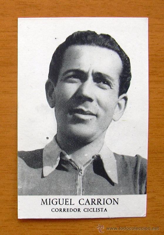 Coleccionismo deportivo: Ciclismo - Miguel Carri&oacute;n - Album Fotos deportivas Fher 1942 - Nunca pegado