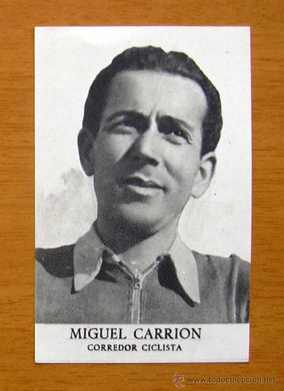 Coleccionismo deportivo: Ciclismo - Miguel Carri&oacute;n - Album Fotos deportivas Fher 1942 - Nunca pegado