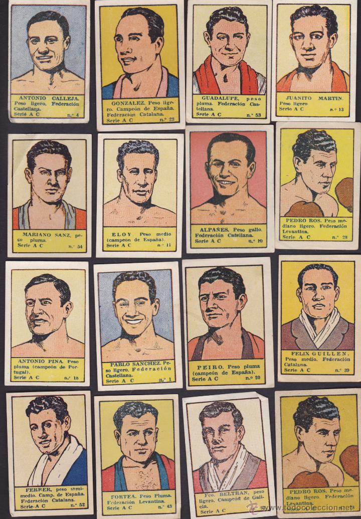 Coleccionismo deportivo: LOTE DE 16 CROMOS BOXEO EDITORIAL VALENCIANA 1941