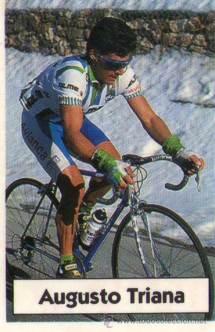 Coleccionismo deportivo: LA VUELTA CICLISTA DE BIMBO 1994 - CROMO N&ordm; 60 - AUGUSTO TRIANA - BIMBO - NUNCA PEGADO.