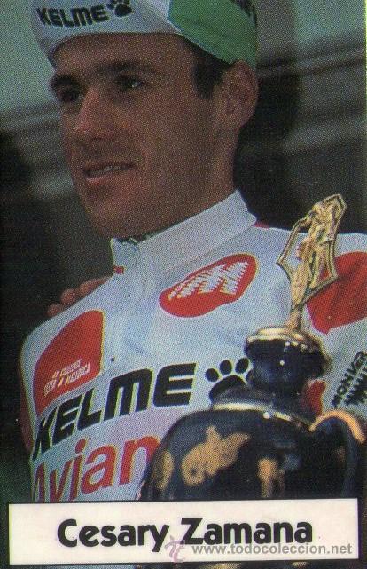 Coleccionismo deportivo: LA VUELTA CICLISTA DE BIMBO 1994 - CROMO N&ordm; 55 - CESARY ZAMANA - BIMBO - NUNCA PEGADO.