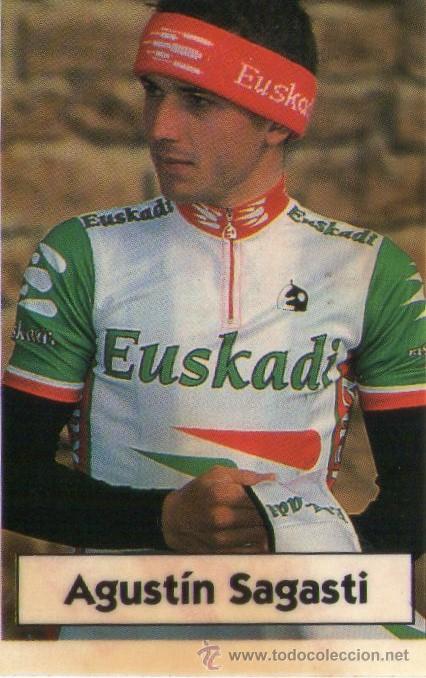 Coleccionismo deportivo: LA VUELTA CICLISTA DE BIMBO 1994 - CROMO N&ordm; 49 - AGUST&Iacute;N SAGASTI - BIMBO - NUNCA PEGADO.