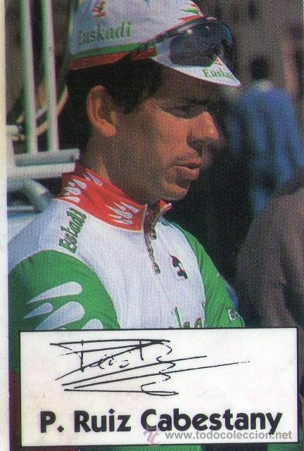 Coleccionismo deportivo: LA VUELTA CICLISTA DE BIMBO 1994 - CROMO N&ordm; 41 - P. RUIZ CABESTANY - BIMBO - NUNCA PEGADO.
