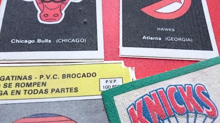 Sammelleidenschaft Sport: 1 sola Pegatina cromo sticker adhesivo nba tela hawks bulls fieltro brocado pvc