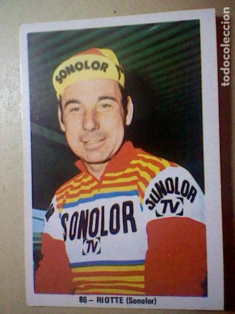Coleccionismo deportivo: antiguo cromo ciclismo sin pegar nunca ciclista riotte sonolor n&ordm; 86