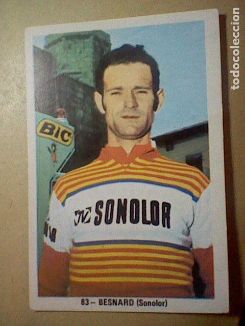 Coleccionismo deportivo: antiguo cromo ciclismo sin pegar nunca ciclista besnard sonolor  n&ordm; 83