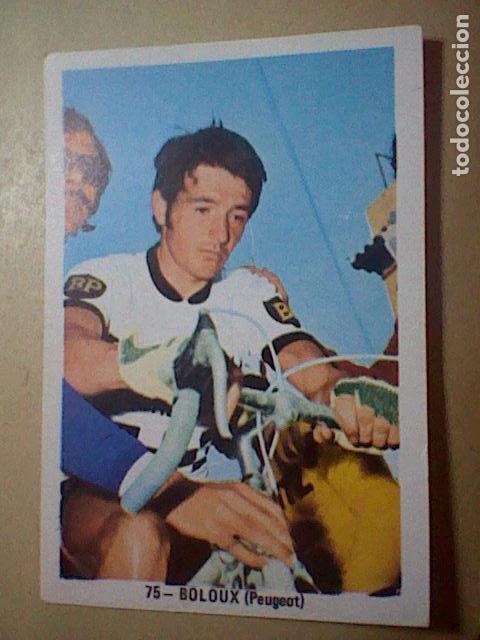 Coleccionismo deportivo: antiguo cromo ciclismo sin pegar nunca ciclista n&ordm; 75 boloux peugeot
