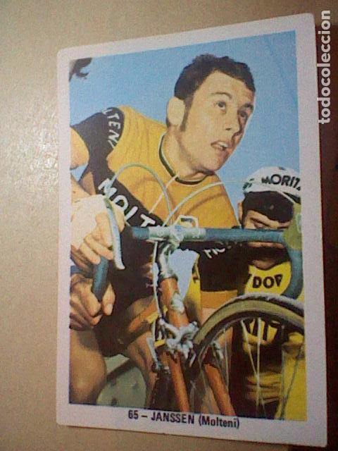 Coleccionismo deportivo: antiguo cromo ciclismo sin pegar nunca ciclista n&ordm; 65 janssen molteni