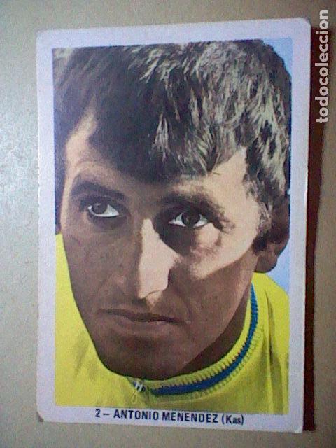 Coleccionismo deportivo: antiguo cromo ciclismo sin pegar nunca ciclista n&ordm; 2  REFRESCOS KAS ANTONIO MENEDEZ
