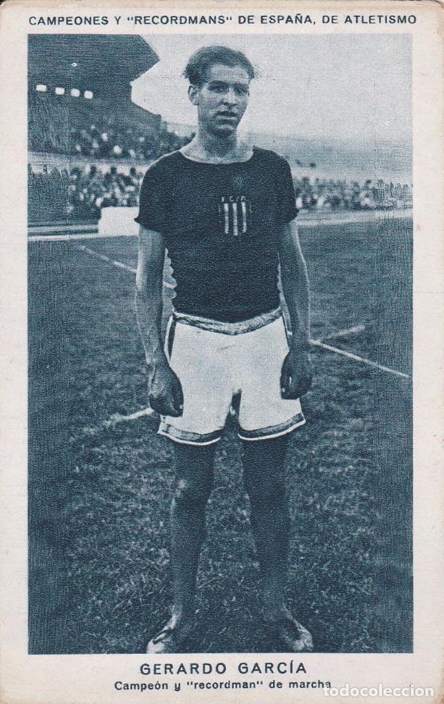 Coleccionismo deportivo: ANTIGUO CROMO CAMPEONES Y RECORDMANS DE ESPA&Ntilde;A DE ATLETISMO - GERARDO GARCIA N&ordm; 10 (SIN PUBLICIDAD)