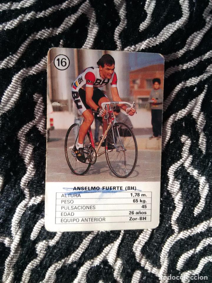 Coleccionismo deportivo: ANTIGUA CARTA DE CICLISMO HERACLIO FOURNIER A&Ntilde;OS 80: ANSELMO FUERTE (BH), N&ordm; 16
