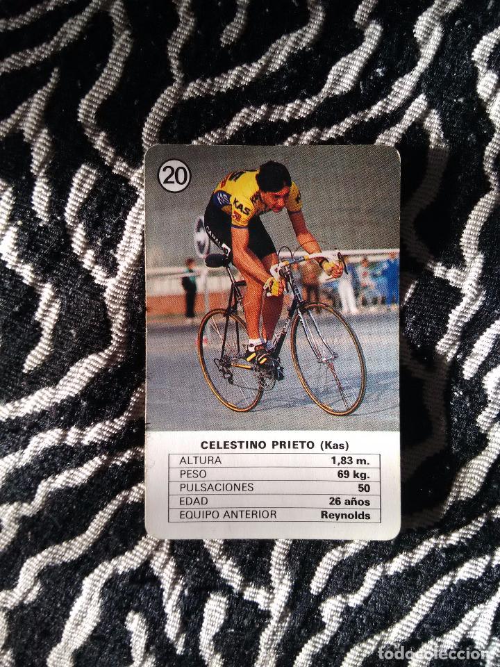 Coleccionismo deportivo: ANTIGUA CARTA DE CICLISMO HERACLIO FOURNIER A&Ntilde;OS 80: CELESTINO PRIETO (KAS) N&ordm; 20
