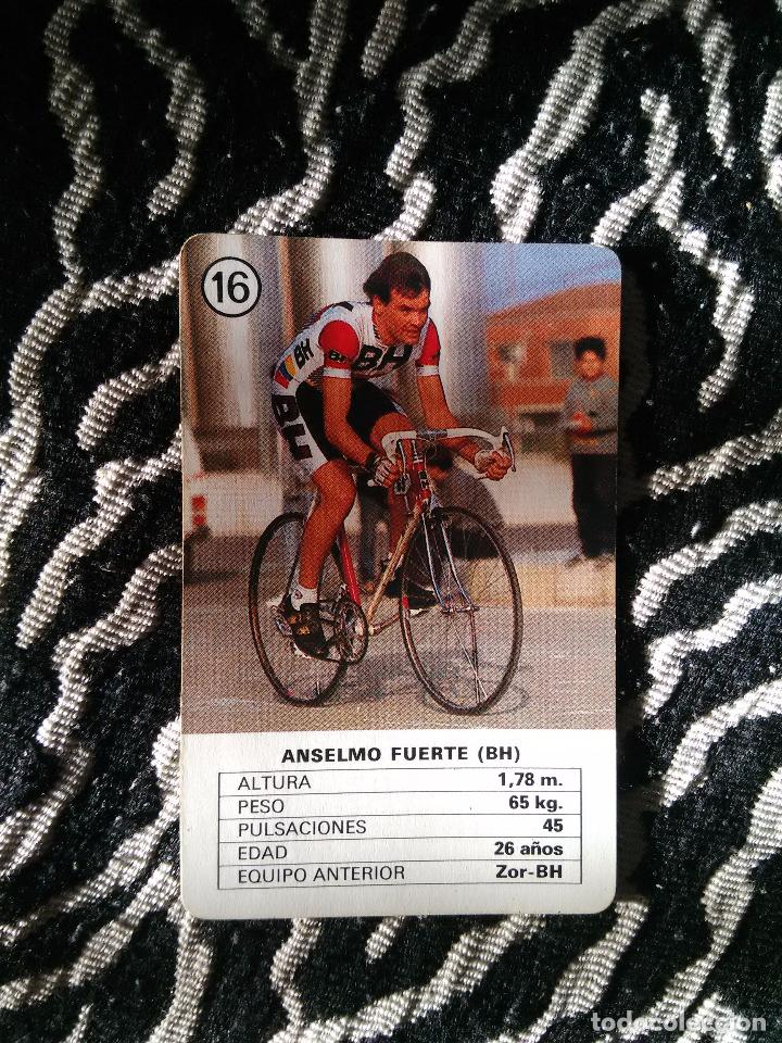 Coleccionismo deportivo: ANTIGUA CARTA DE CICLISMO HERACLIO FOURNIER A&Ntilde;OS 80: ANSELMO FUERTE (BH) N&ordm; 16