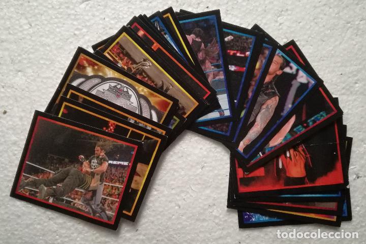 Coleccionismo deportivo: Lote de 41 cromos adhesivos WWE Wrestling Topps The Ultimate Collection - Diferentes y nunca pegados